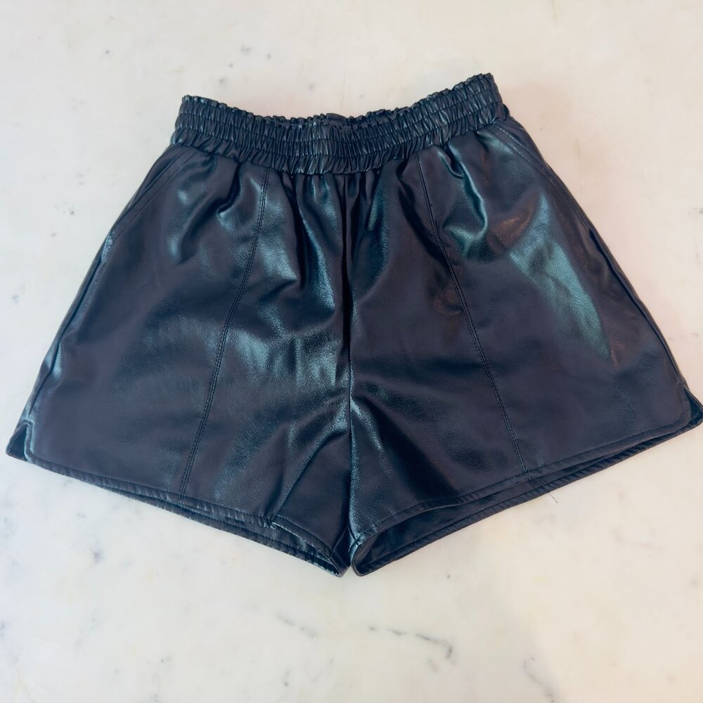 Cider Faux Leather Shorts